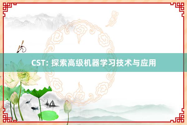 CST: 探索高级机器学习技术与应用