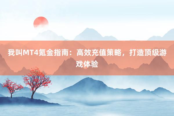 我叫MT4氪金指南：高效充值策略，打造顶级游戏体验