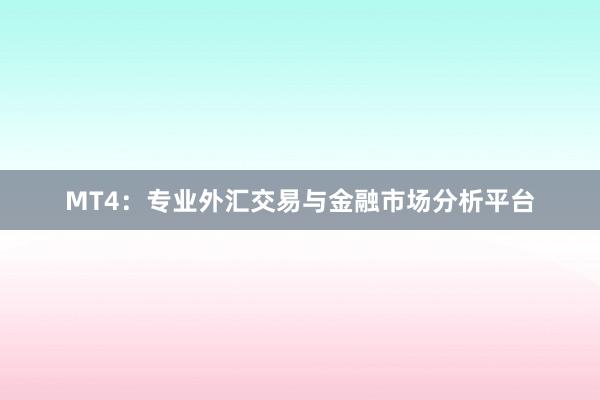 MT4：专业外汇交易与金融市场分析平台