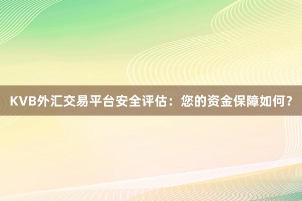 KVB外汇交易平台安全评估：您的资金保障如何？